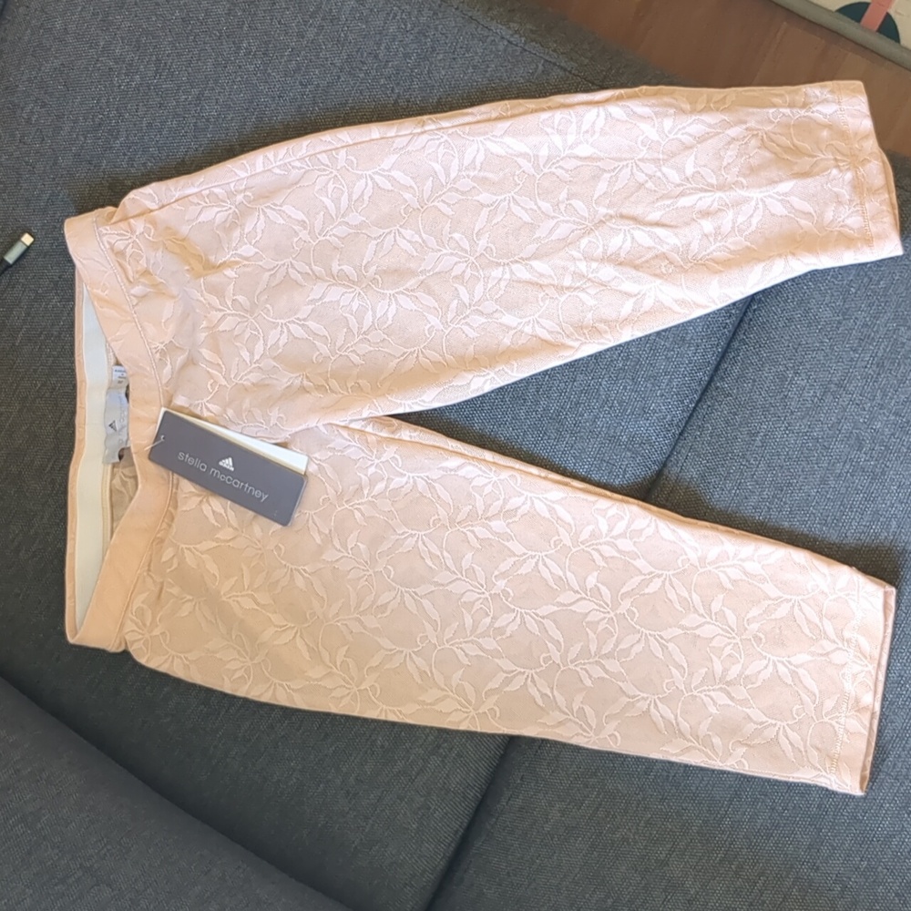 NWT Adidas Stella McCartney Light Peach Patterned Leggings